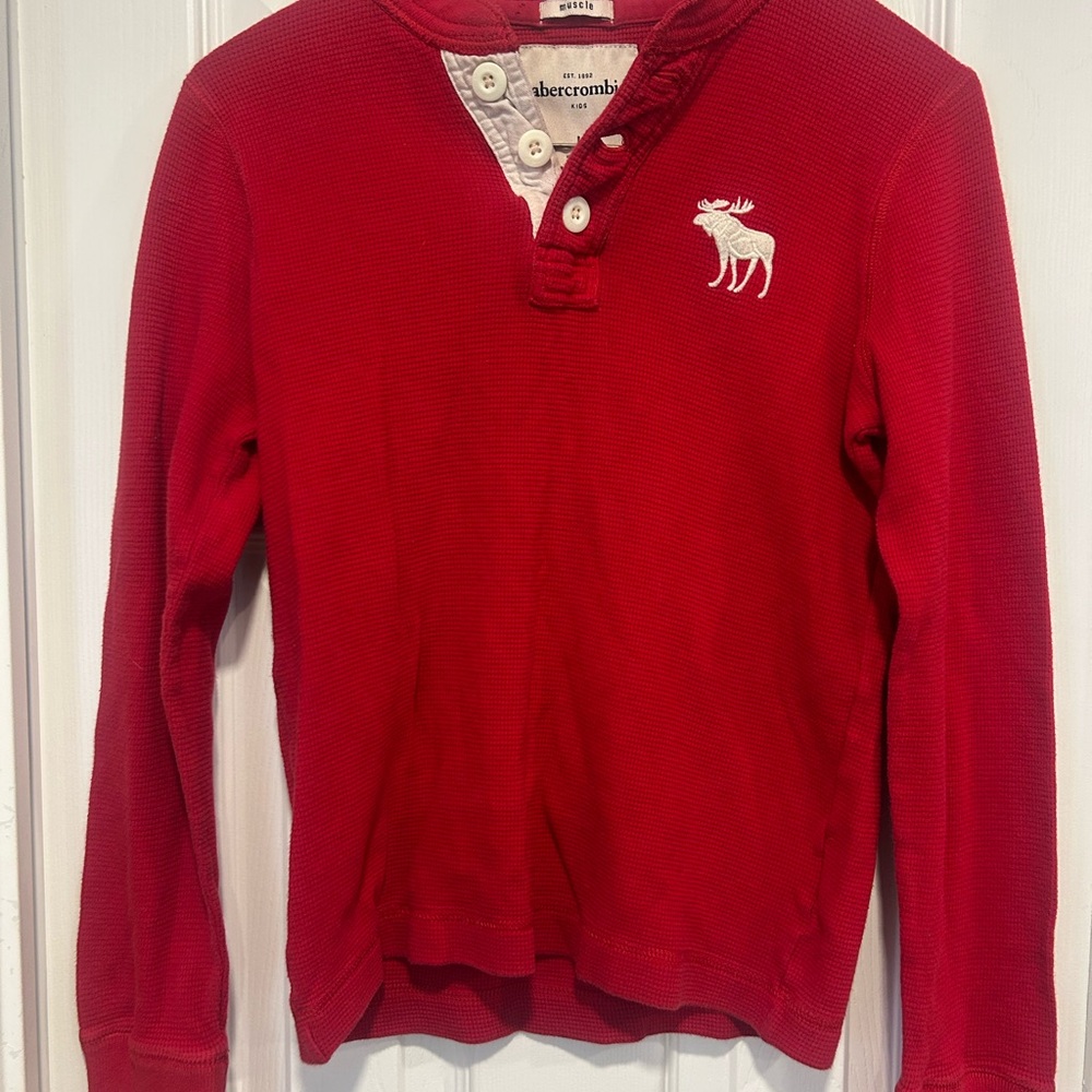 Abercrombie & Fitch Red Muscle Fit Shirt